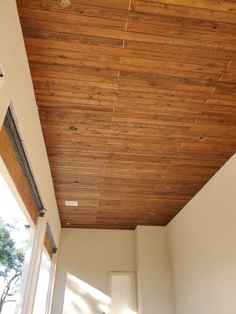 Accent Walls, Ceiling Beams, Tounge & Groove Ceilings, and more.... for Florida Coastal Carpentry LLC.  in Flagler County, FL