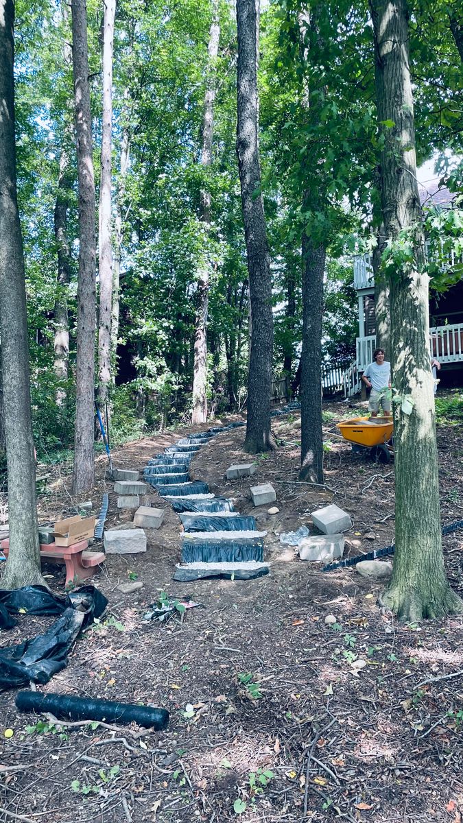 Rock Bed Installation for Green Stripes LLC in North Canton, OH