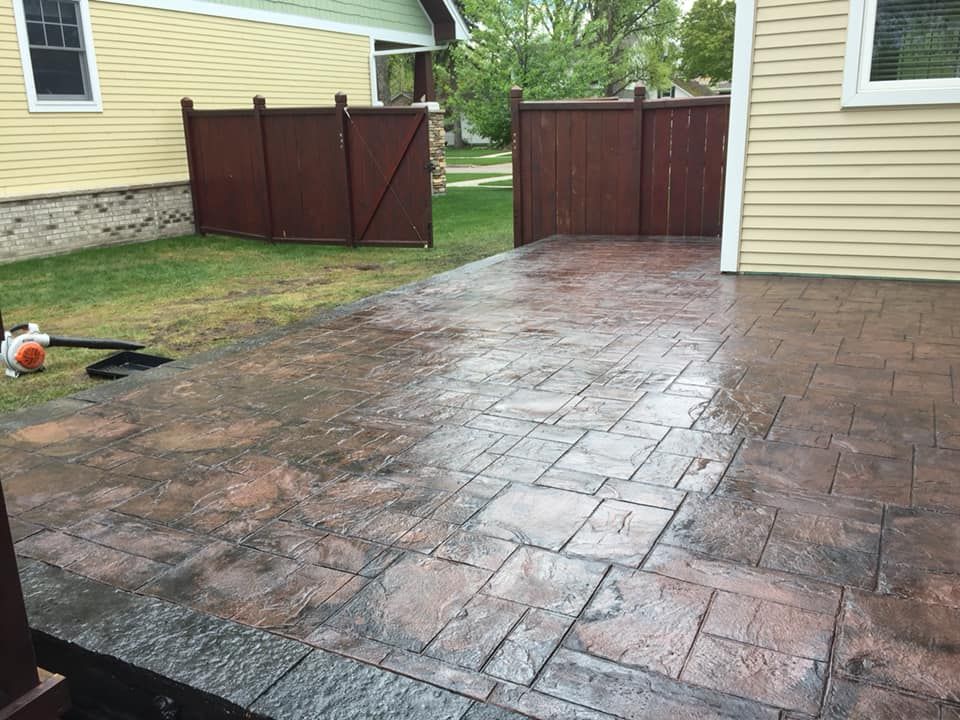 Stamped Concrete Installation for J Gomez Construction LLC in  Grand Forks, ND