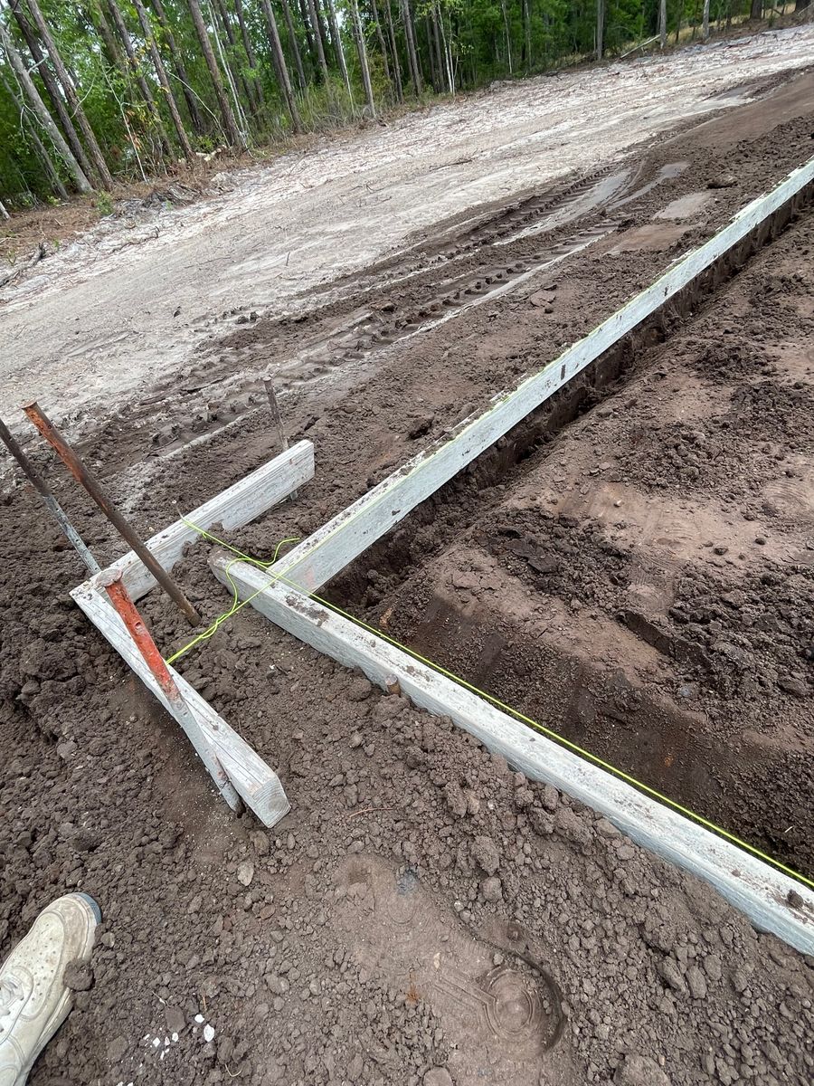 Concrete Slab Construction for Cameron Enterprises in Live Oak, FL