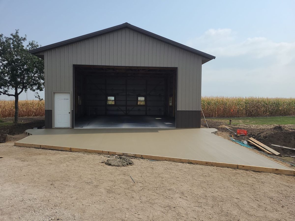 Concrete Slab Construction for Cousins Construction in Murdock, MN