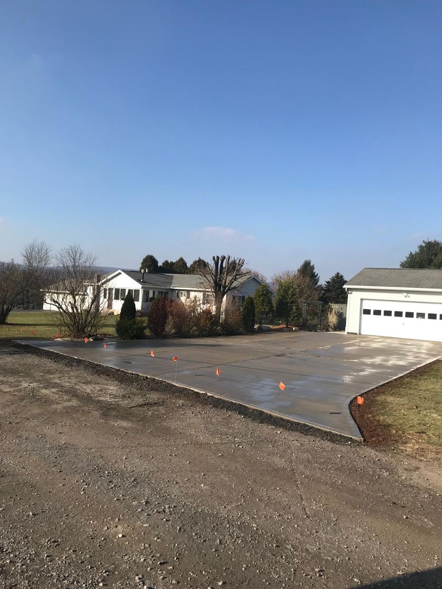 Concrete Slab Construction for Tri County Enterprises in Benton, PA