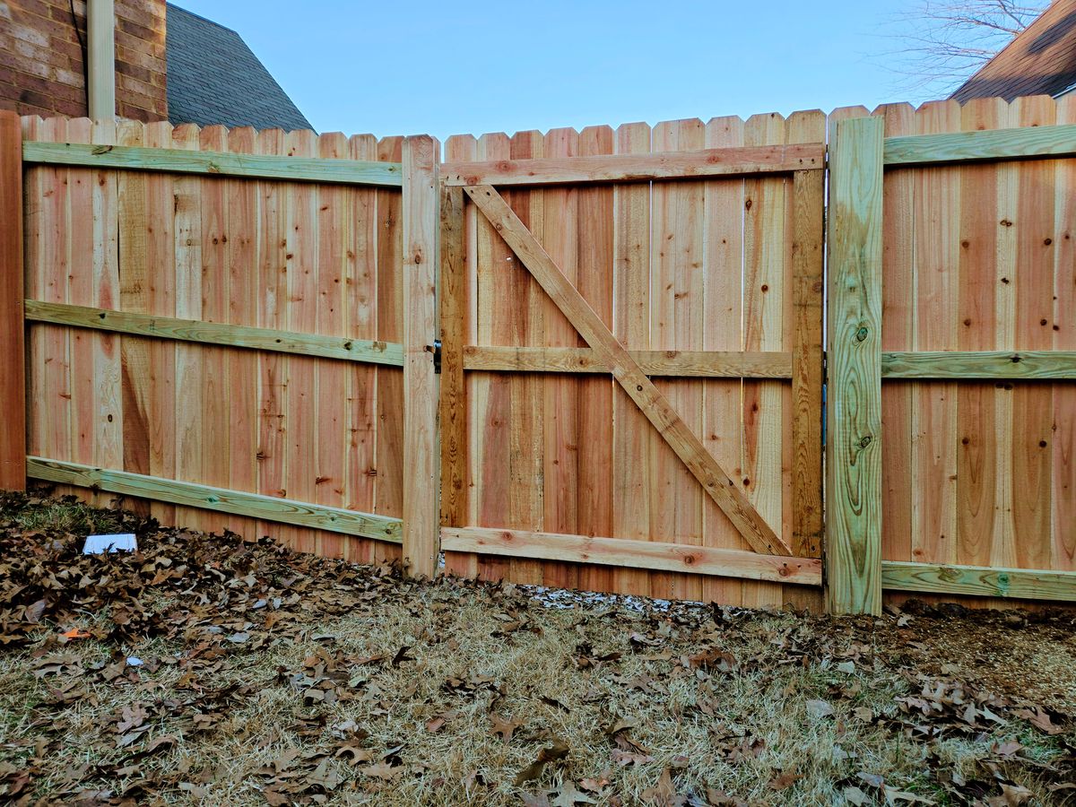 Cedar Privacy Fence Installation for Patriot Fence  in Oakland, TN