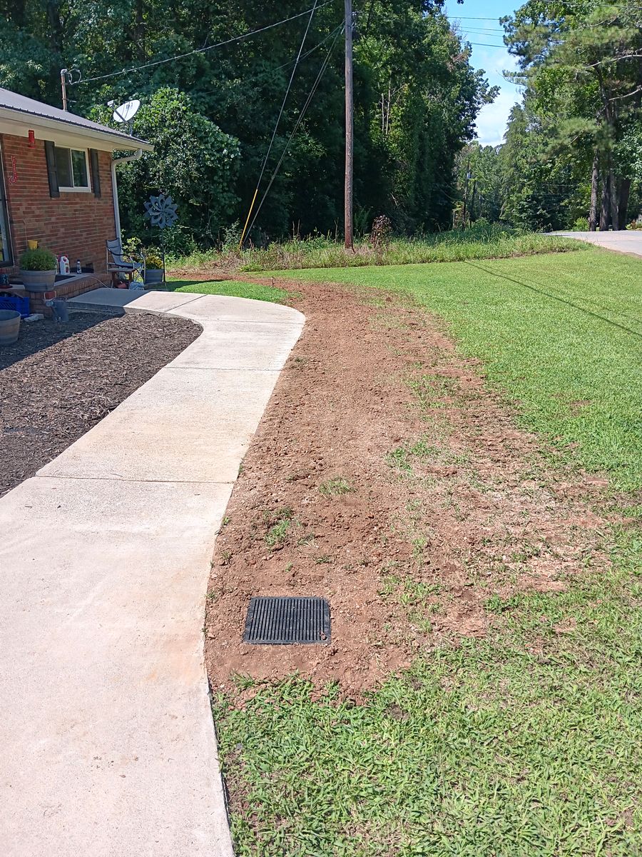 Dirt work and French drains for Forrest Plumbing and Septic Service LLC in Summerville, GA