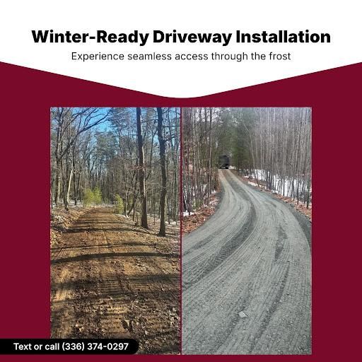Driveway Install for Fav5 Hauling & Grading in Mount Airy, NC