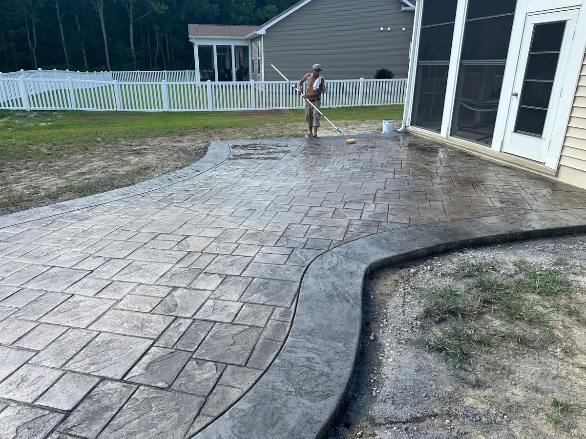Patio Design & Installation for Contemporary Concrete Construction in Norfolk, VA