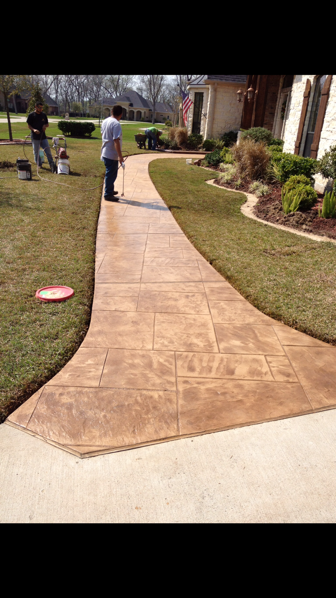 Concrete Resurfacing for Texas Curb N Borders in Houston, TX
