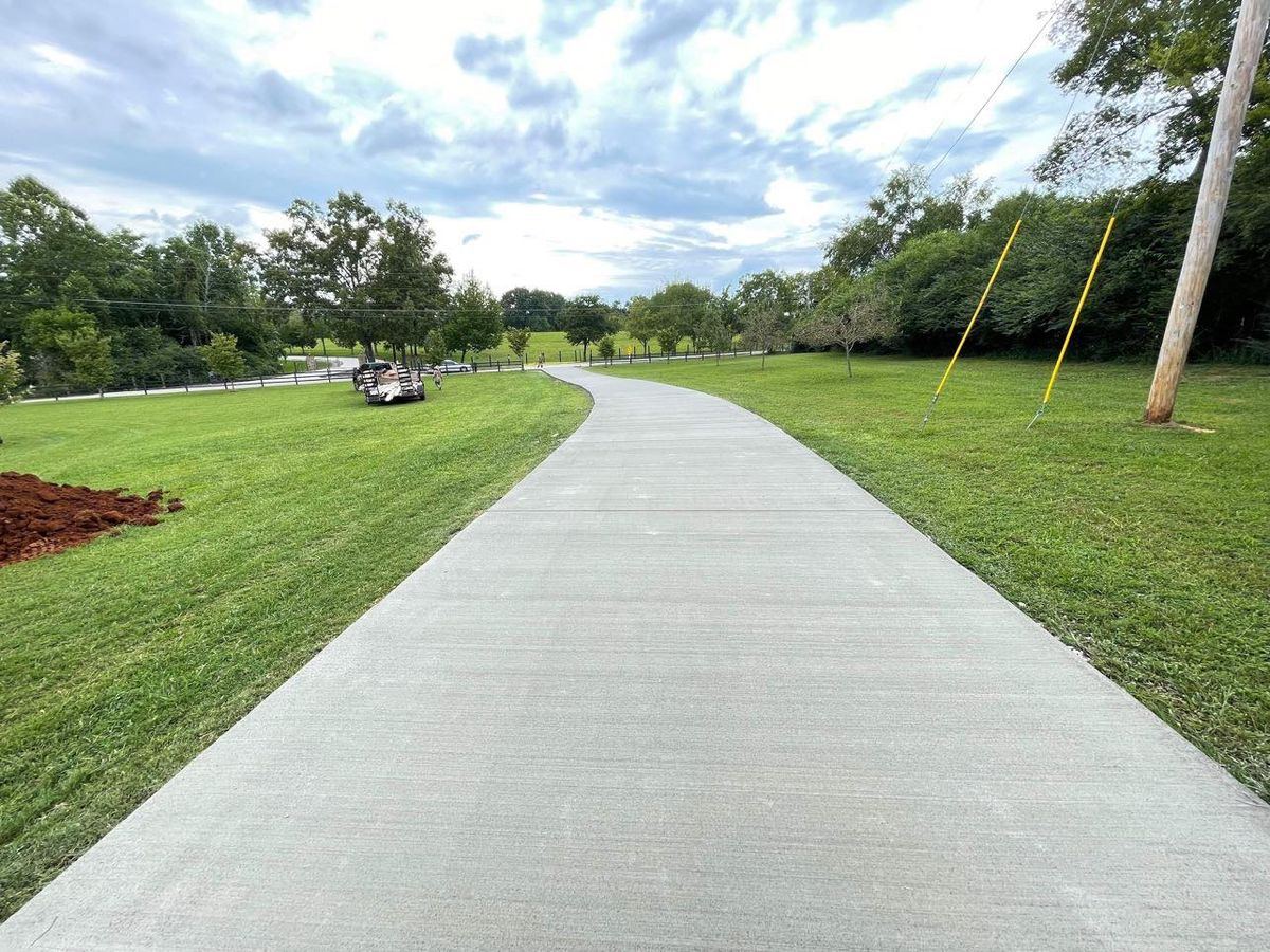 Sidewalk Installation for Tac Concrete in Shelbyville, TN