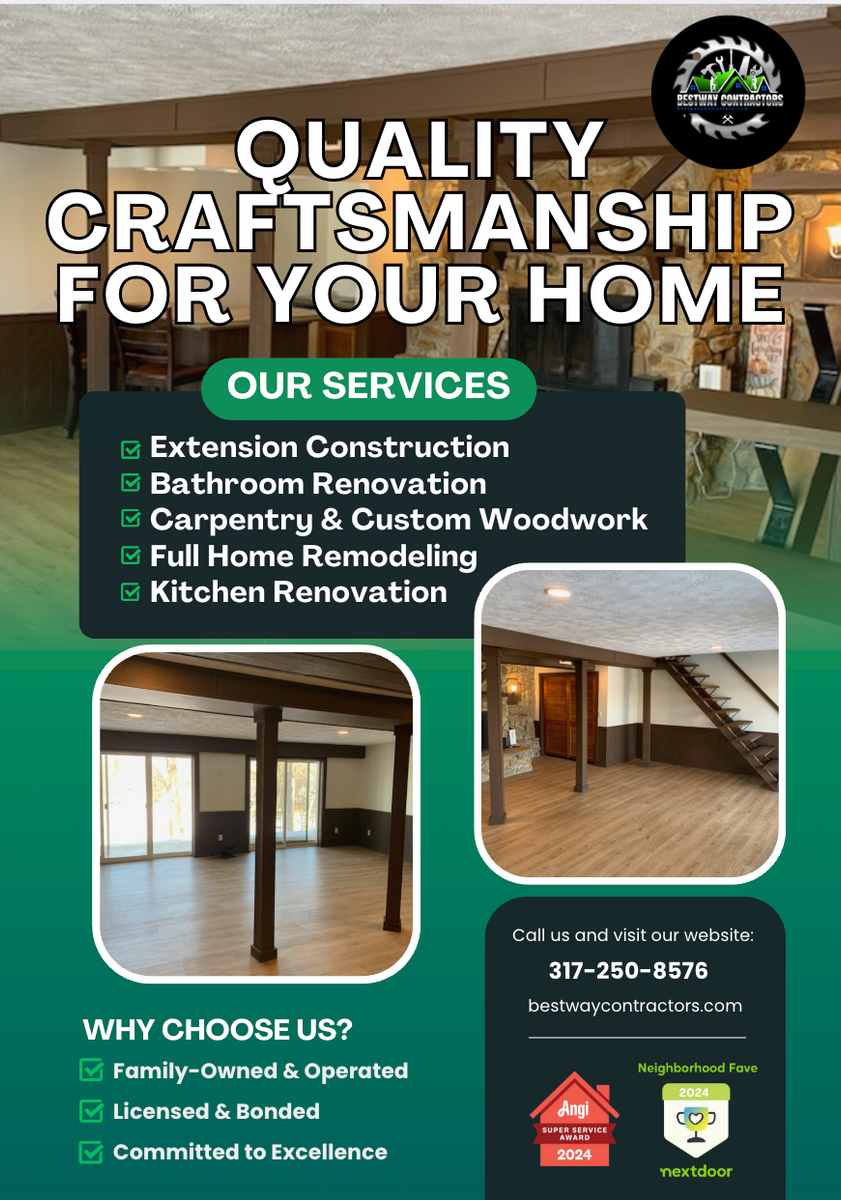 Bathroom Renovation for Bestway Contractors LLC in Indianapolis, IN