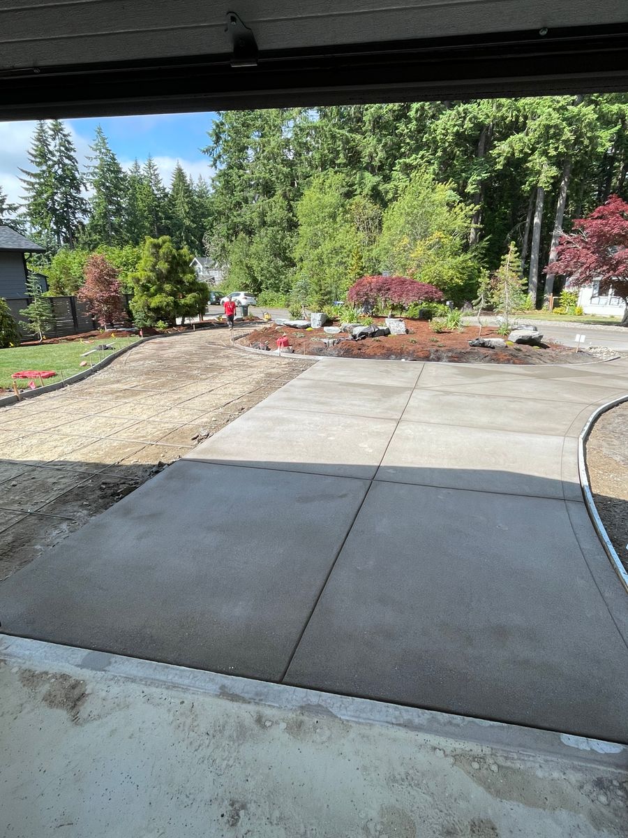 Concrete Driveways for MD Construction & Sewer in North Yelm, WA