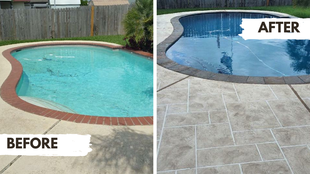 Concrete Resurfacing for Texas Curb N Borders in Houston, TX