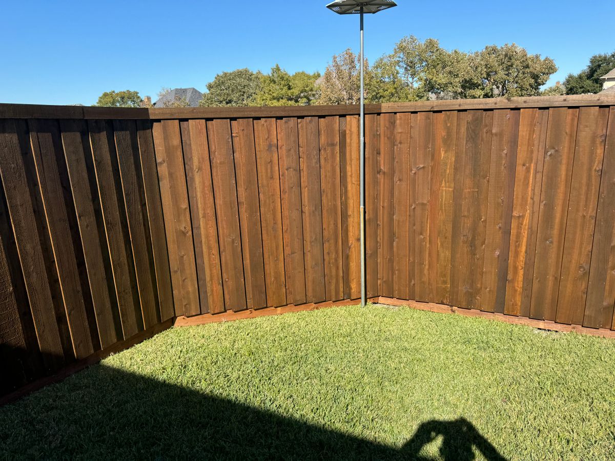 Fence Installation for Westside Fence and Stain in Plano, TX