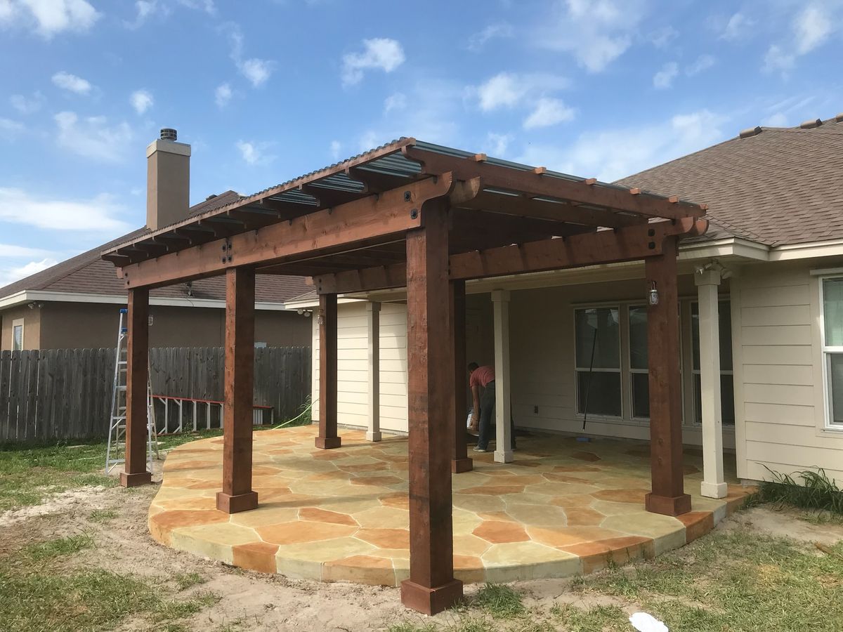 Custom Pergolas for Keen Decorative Concrete in Corpus Christi, TX