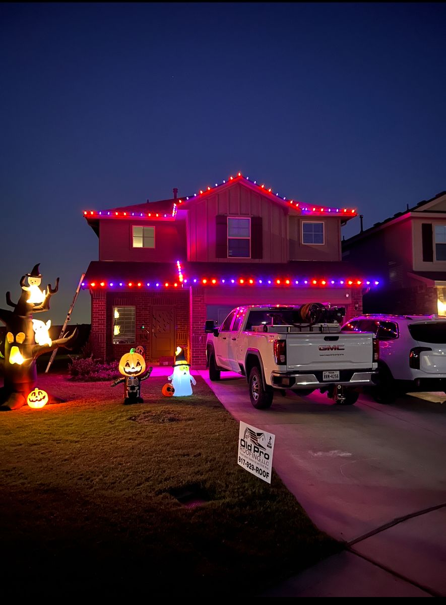 Christmas Lights for Landscape Legends in Roanoke, TX