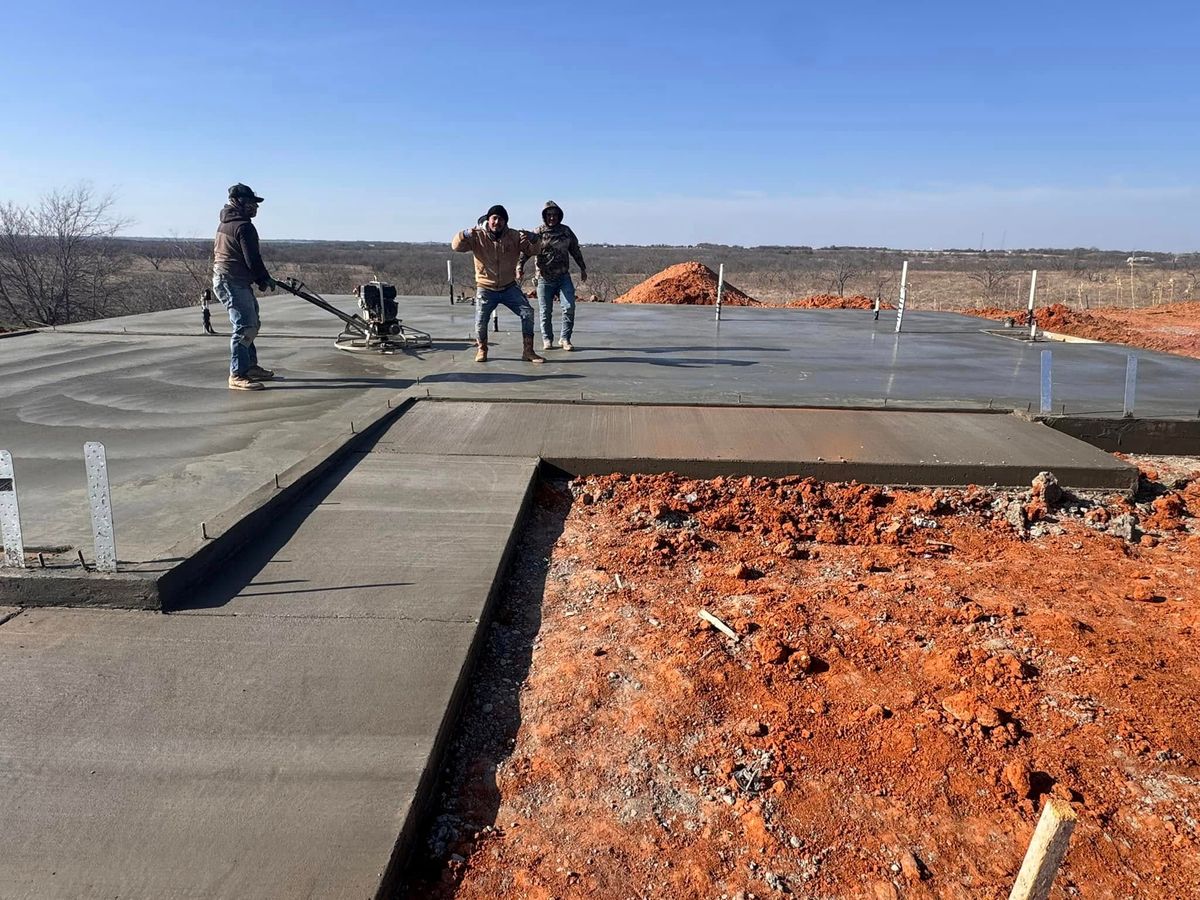 Concrete Slab Construction for JPS Concrete in Denton, Texas