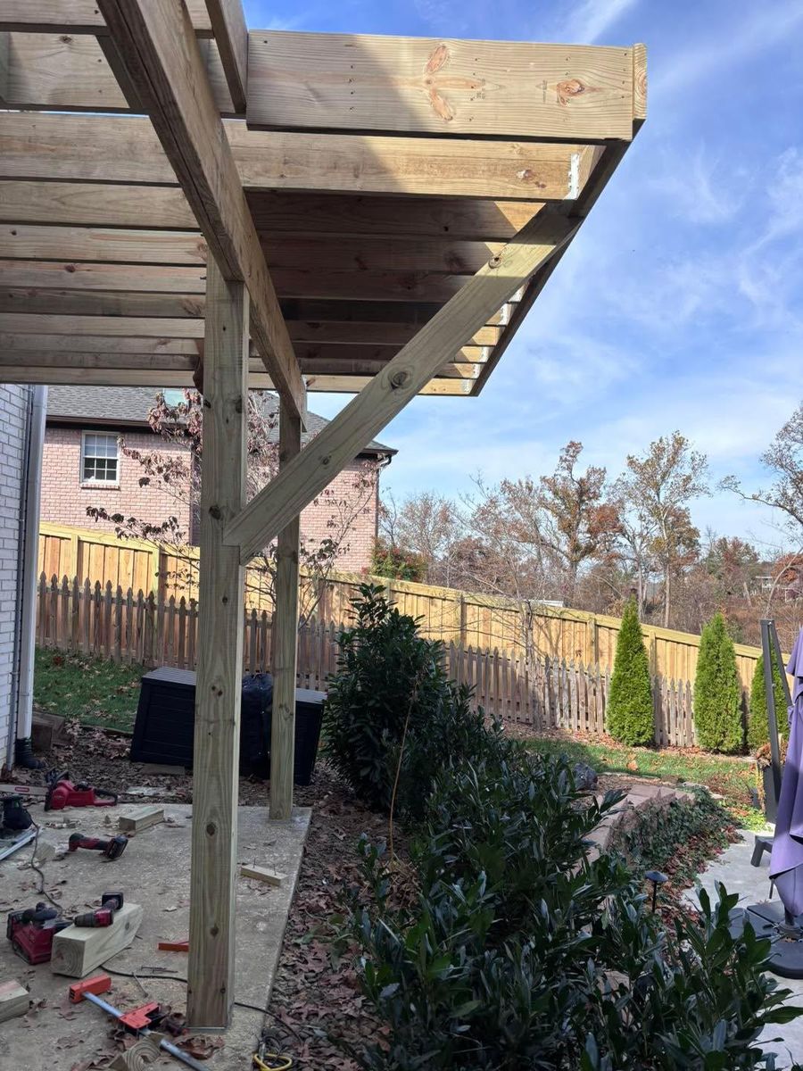 Pergolas for Natural State Deck Builders in Pea Ridge, AR