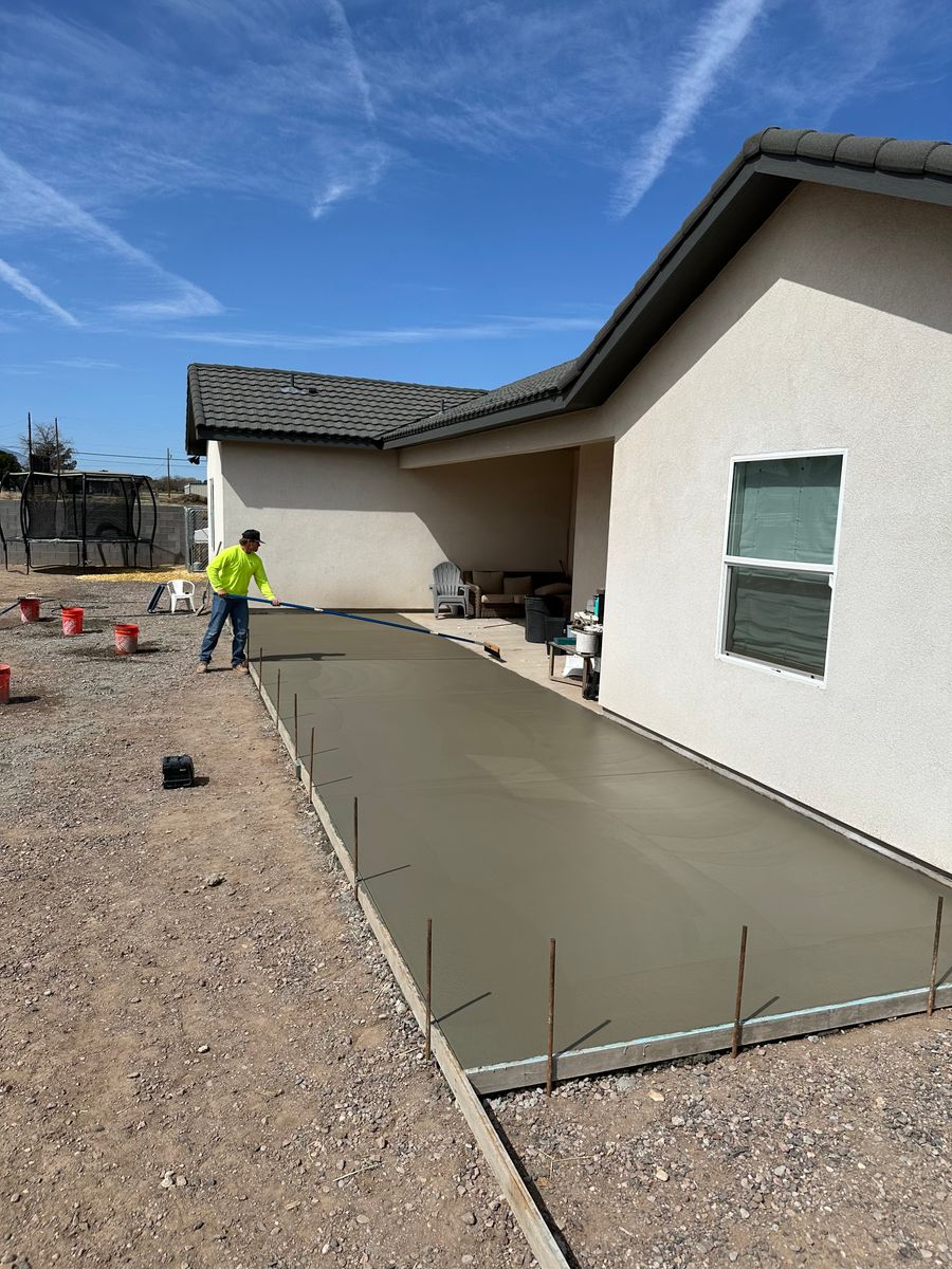 Patio Design & Installation for American Concrete Placement in Camp Verde, AZ