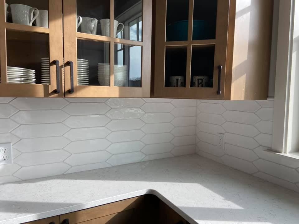Kitchen Backsplash Tiling for Love's Custom Tile in Sequim, WA
