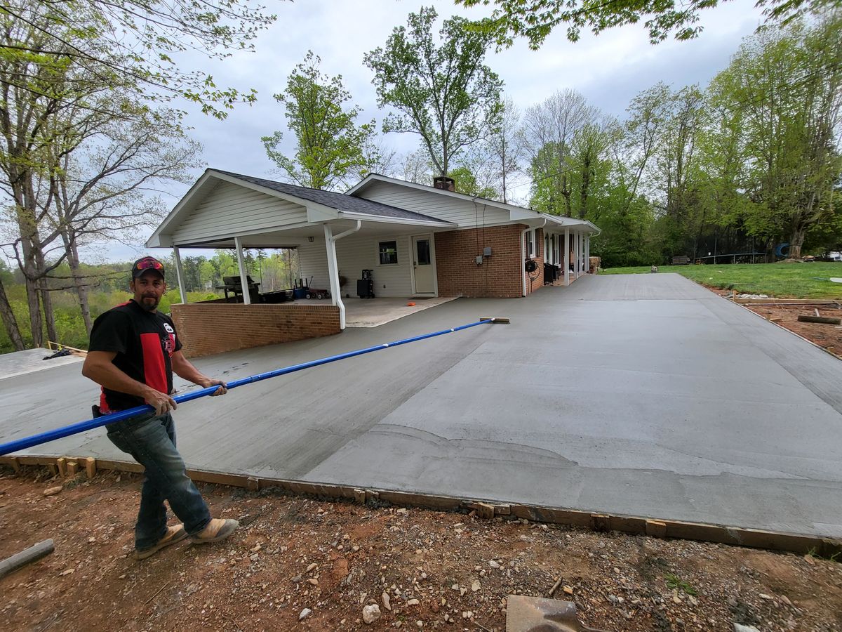Concrete Slab Construction for Miilan Construction in Boonville, NC