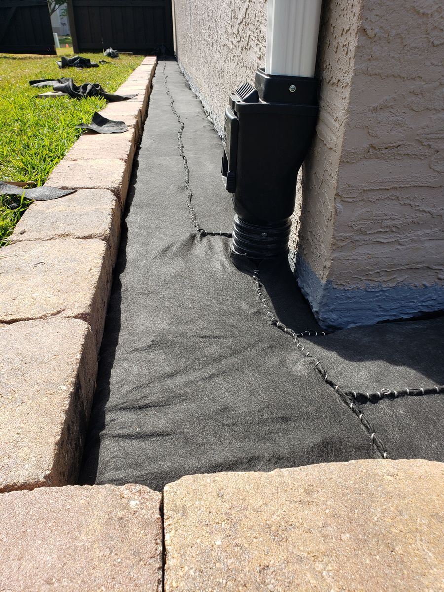 French Drain Installation for Sam's French Drains and Landscape in Orlando, Florida