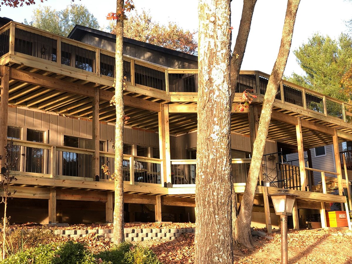 Custom Deck Construction for Ozark Deck Company in  Rogers, Arkansas