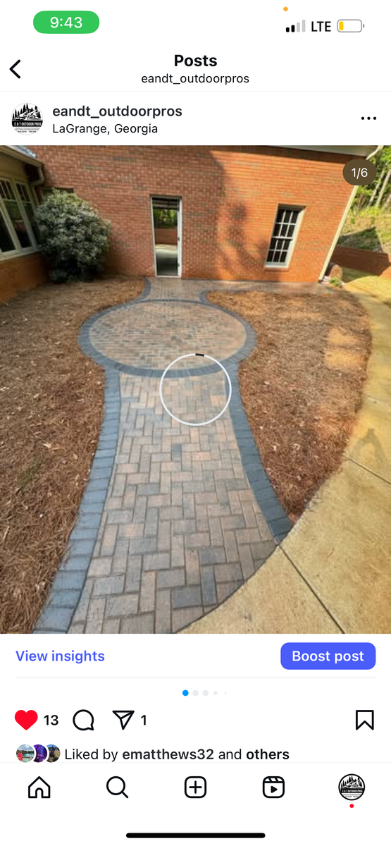 Paver Installs for E&T Outdoor Pros in LaGrange, GA