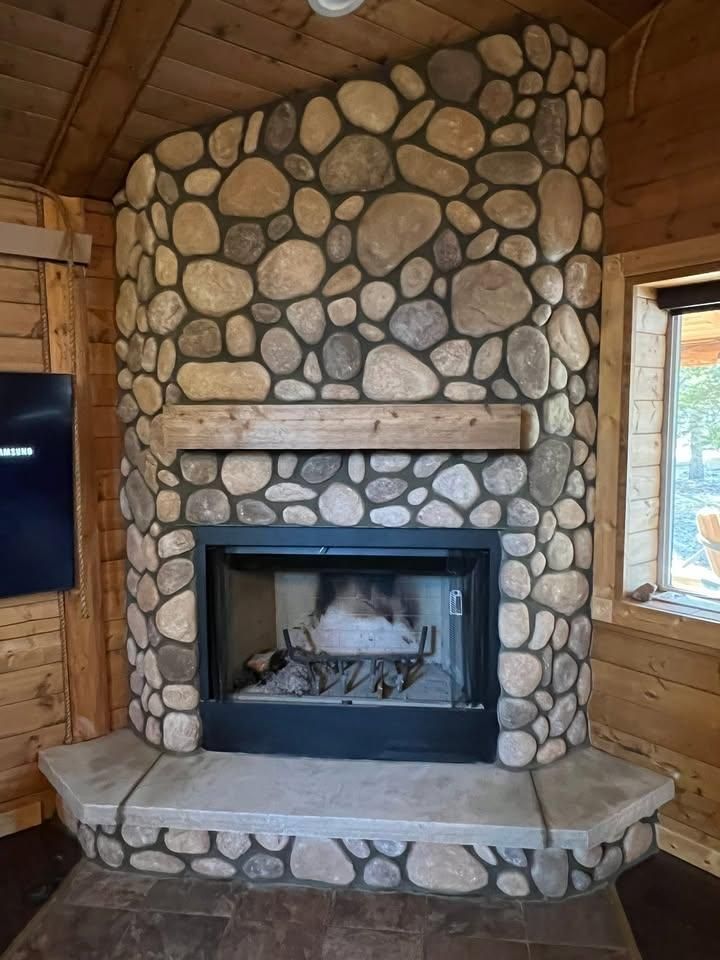Custom Interior Stone Fireplaces for EHJP Masonry in Silverthorne, CO