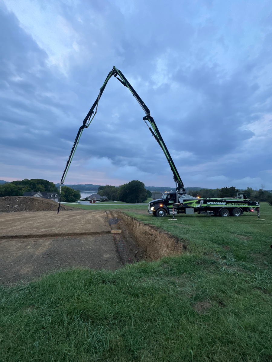 Boom Pumping for Williams Concrete Pumping in Knoxville, Tennessee
