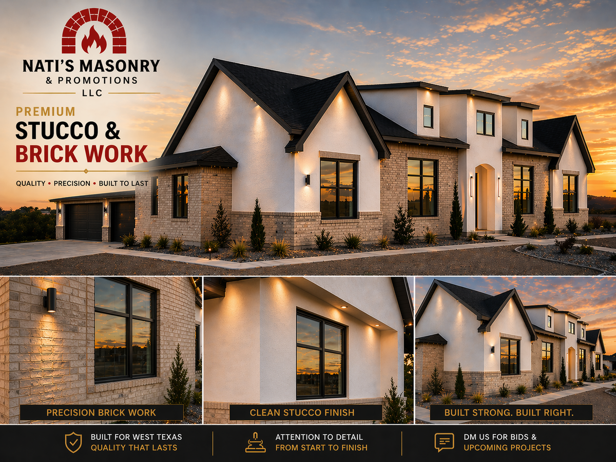 Brickwork for Nati's Masonry & Promotions LLC in Odessa, TX