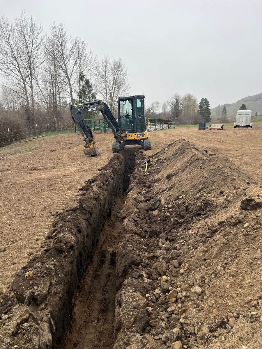Trenching for Seymour Excavating in Omak, WA