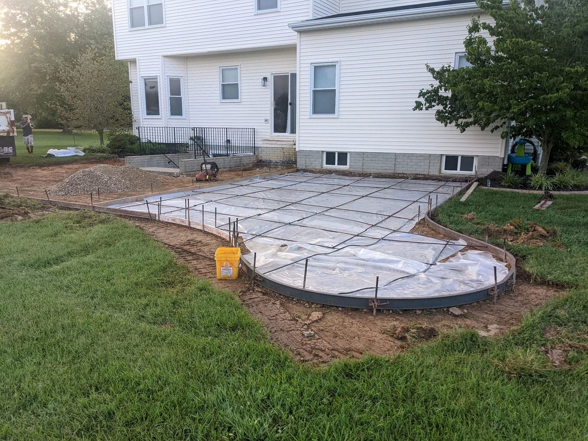 Concrete Slab Construction for JD's Concrete LLC in Dameron, MD