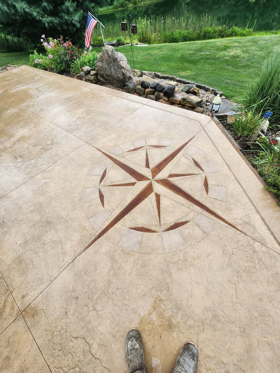 Stamped Concrete Installation for New Edge Concrete in Mount Vernon, OH