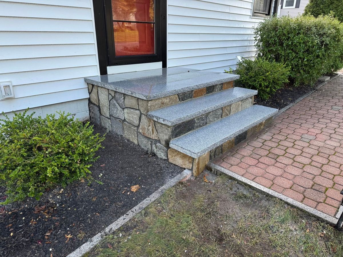 Step Installation for BC Landscaping Masonry in Amesbury, MA