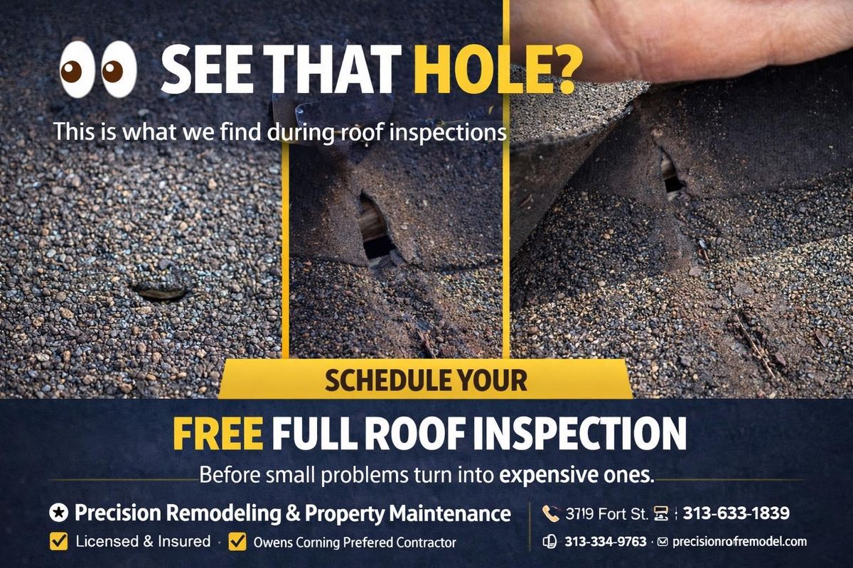 Roofing Repairs for Precision Remodeling and Property Maintenance  in Detroit, MI