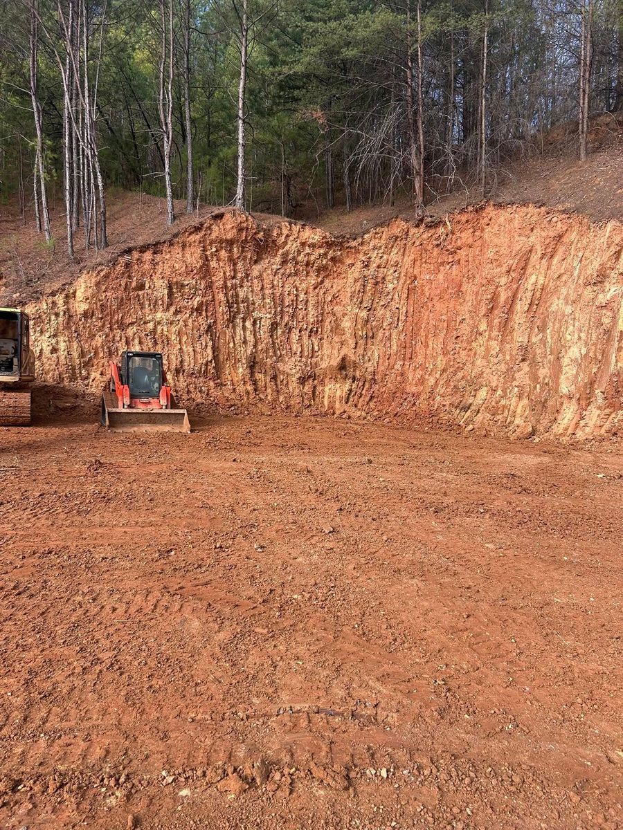 Site Grading for F.C. White’s Excavation & Drain Cleaning in Huntingdon, TN