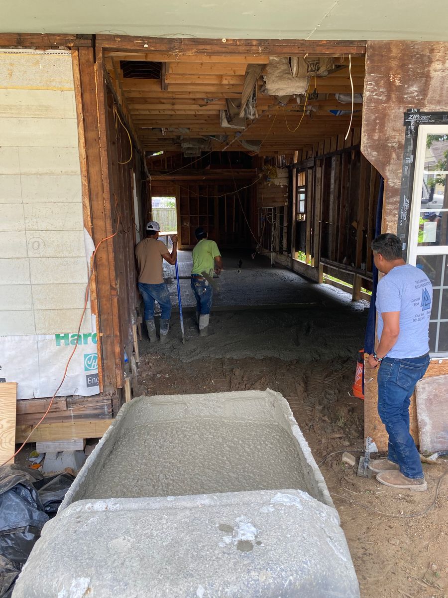 Concrete Slab Construction for Sam's Concrete & Masonry in Hernando, MS