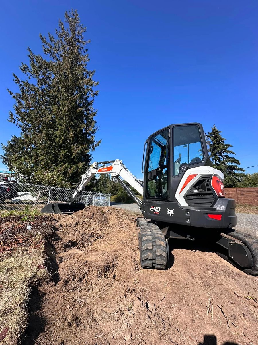 Trenching for Alpine Earthworks in Sequim, WA