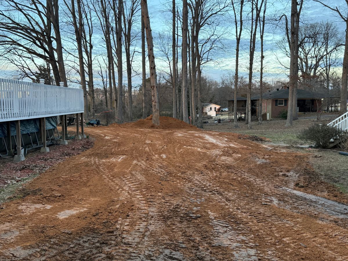 Leveling for CST Dirt Solutions in Rowan, NC