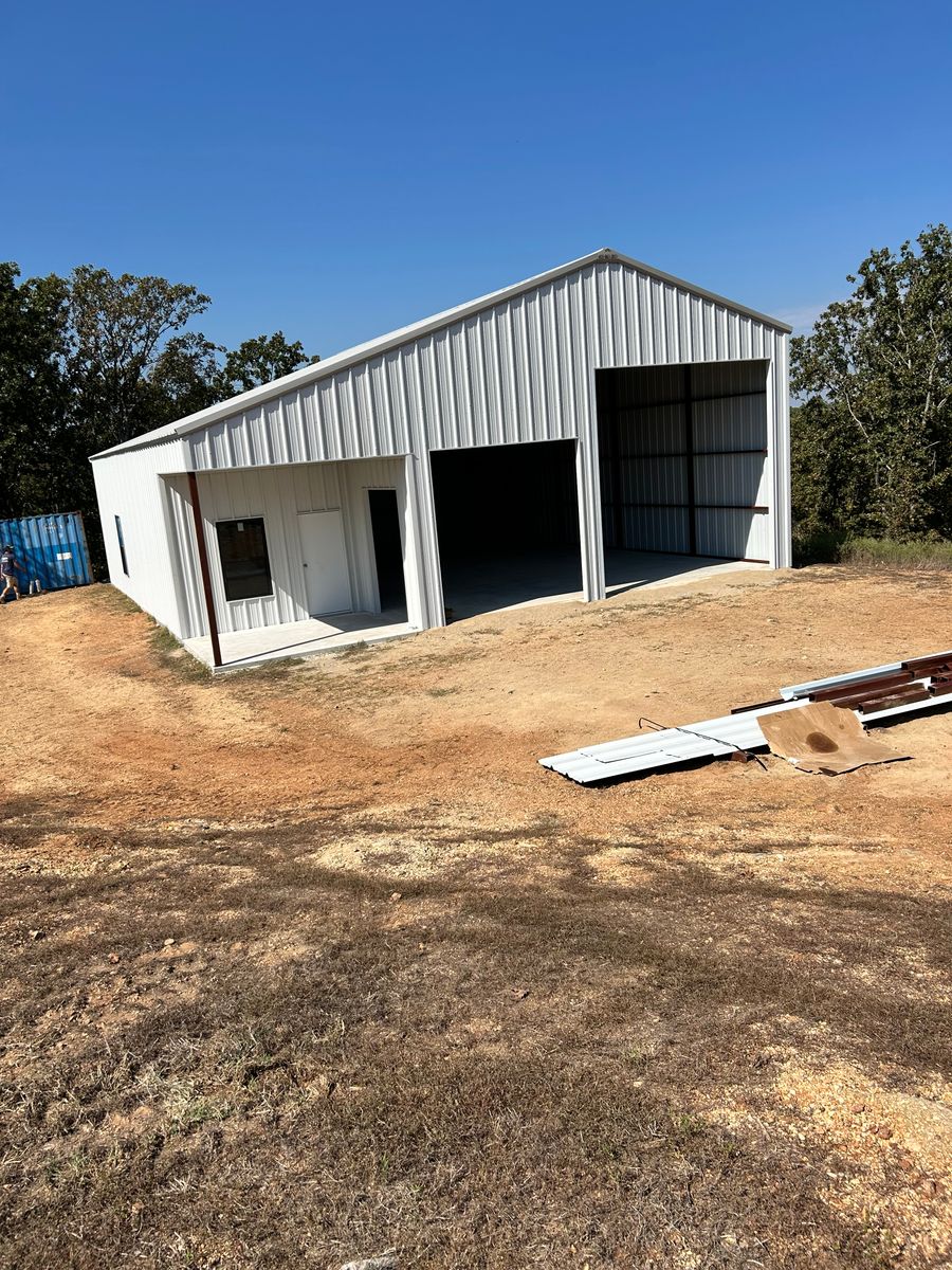 Oklahoma Residential Steel Buildings ( shops, Barndominiums, add-ons) for A-N-H Construction LLC in Oklahoma City, OK