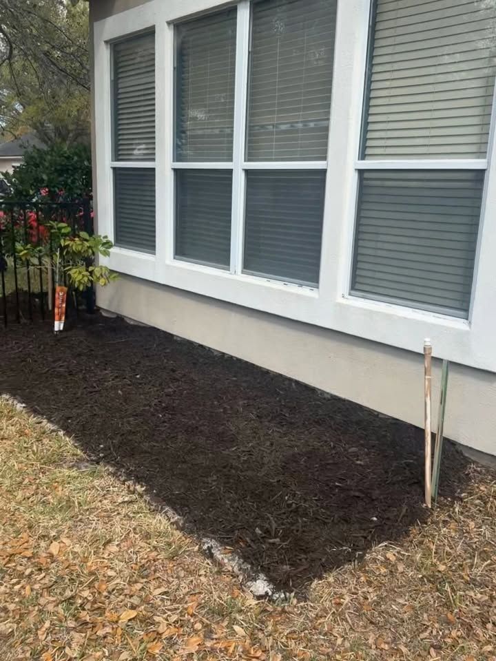 Mulch Installation for Whole 9 Yards Services LLC in Green Cove Springs, FL