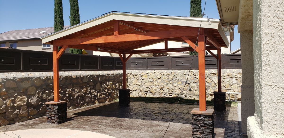 Backyard and Porch for BDR Innovations in El Paso, TX