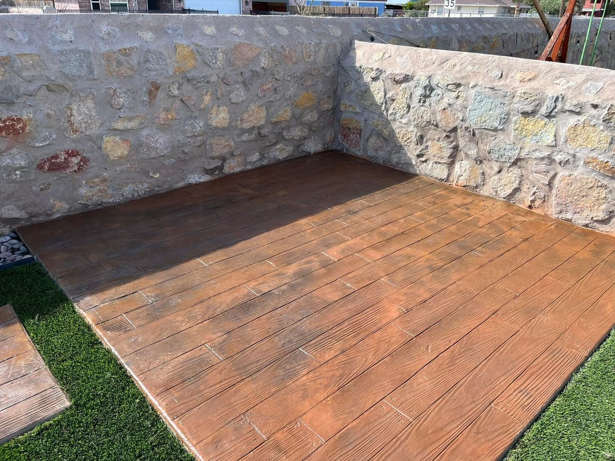 Concrete Stamp & Color for Inova Hardscape in El Paso, TX