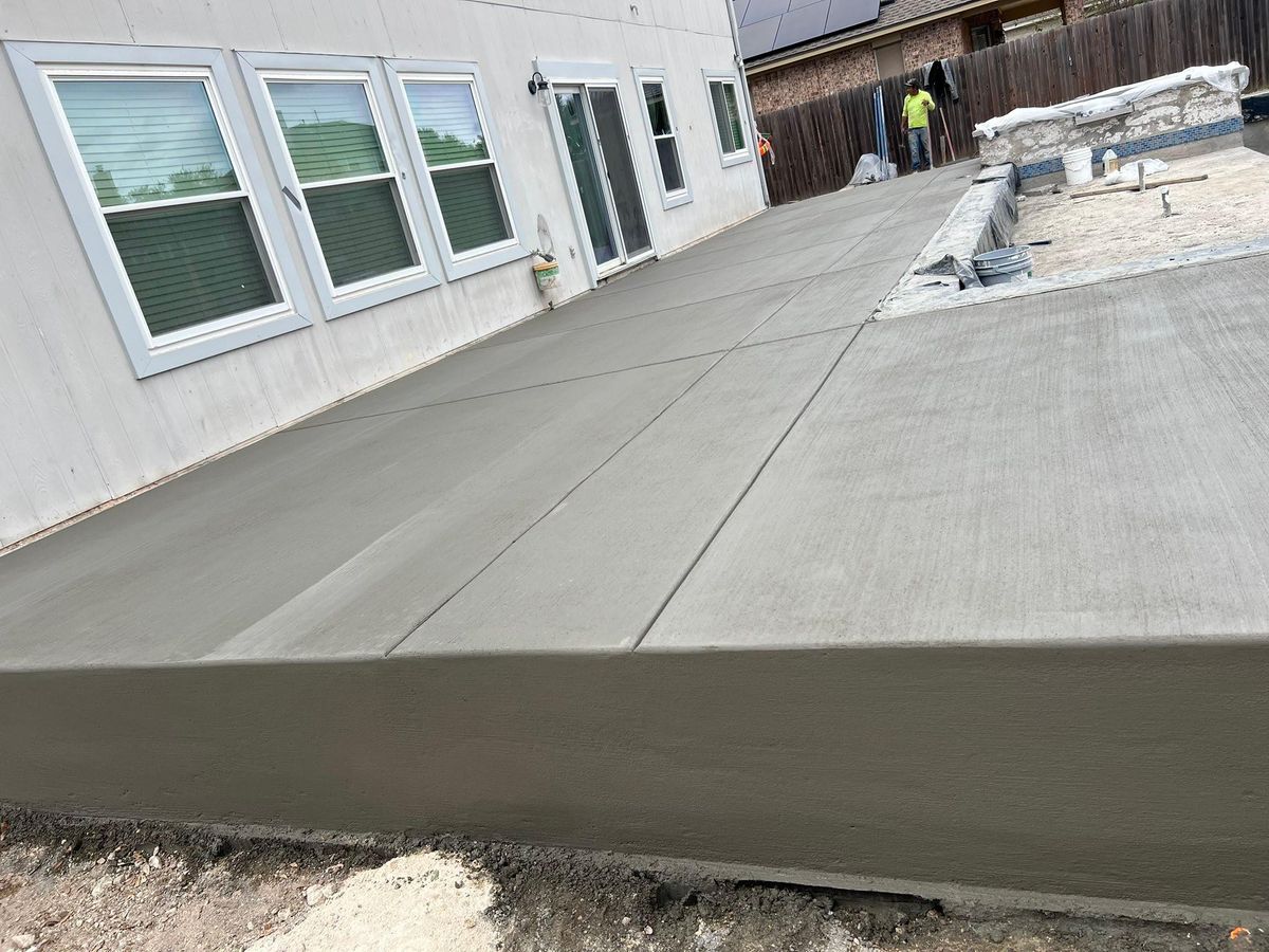 Sidewalk Installation for Merino Concrete Construction LLC in Liberty Hill, TX