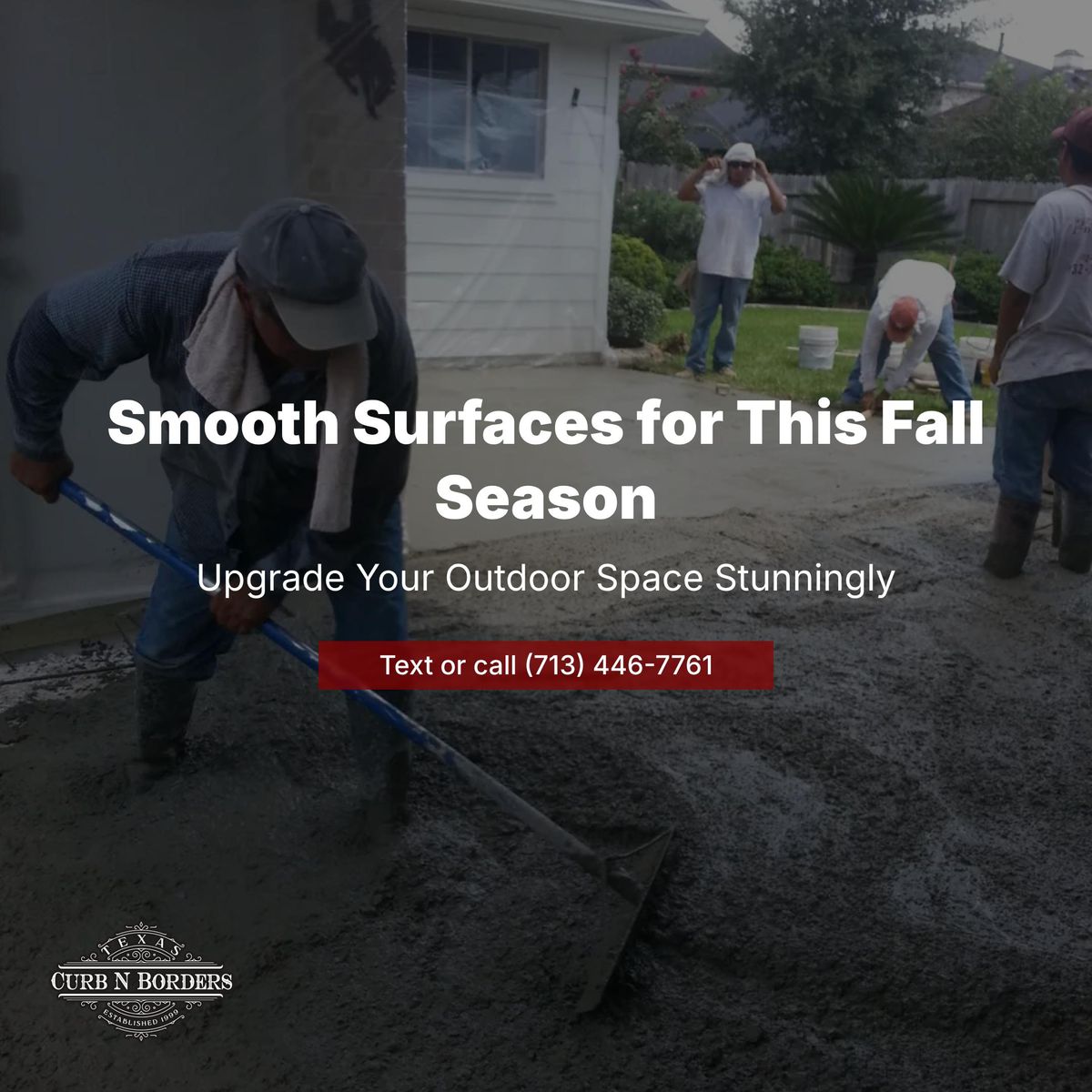 Concrete Resurfacing for Texas Curb N Borders in Houston, TX