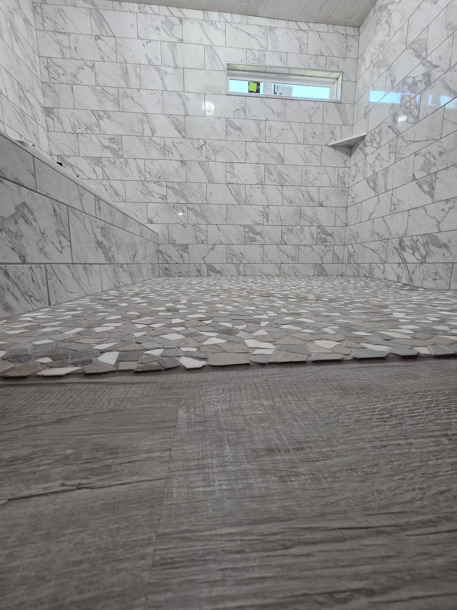 Bathroom Remodel for D&J Custom Floors in Nederland, TX