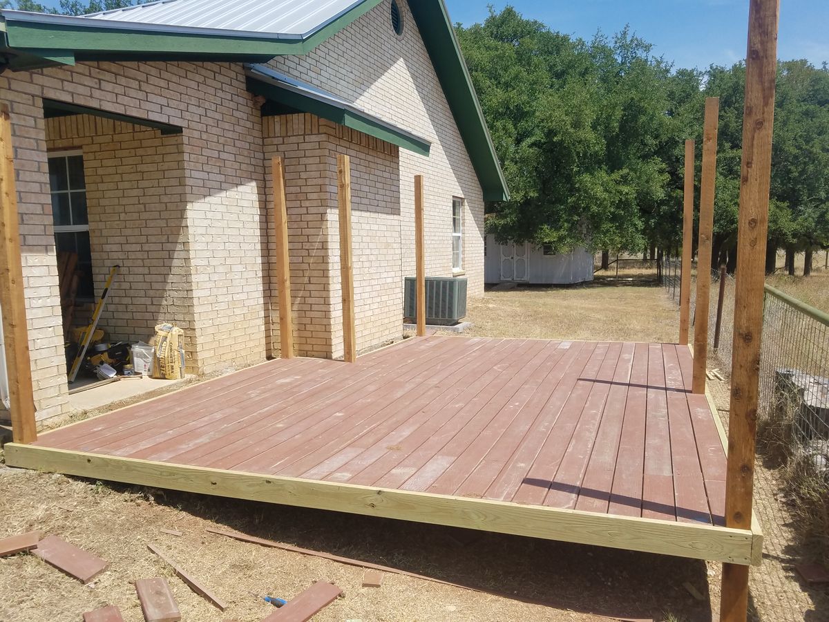 Deck & Patio Installation for Trinity General Contracting in Huntsville, TX