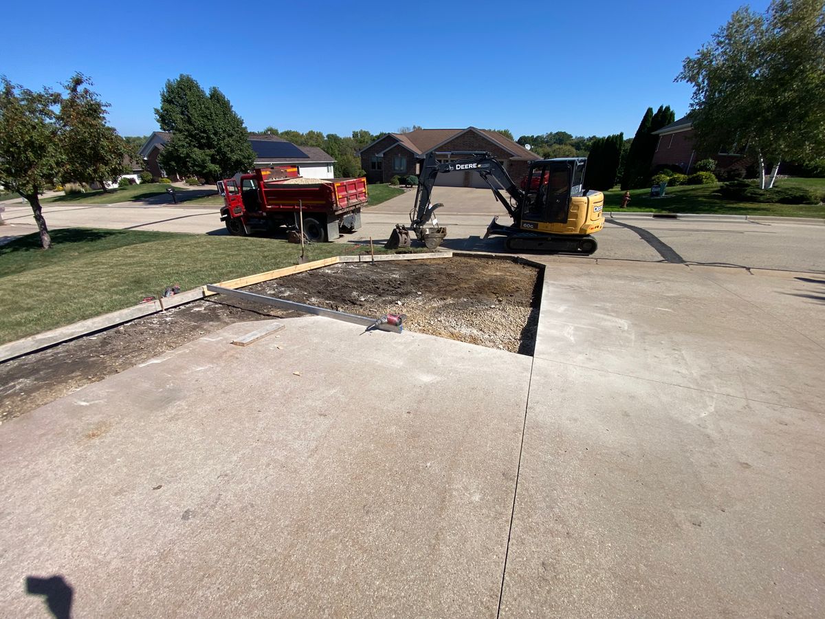 Driveway Install for TDC Excavating in Dubuque, IA