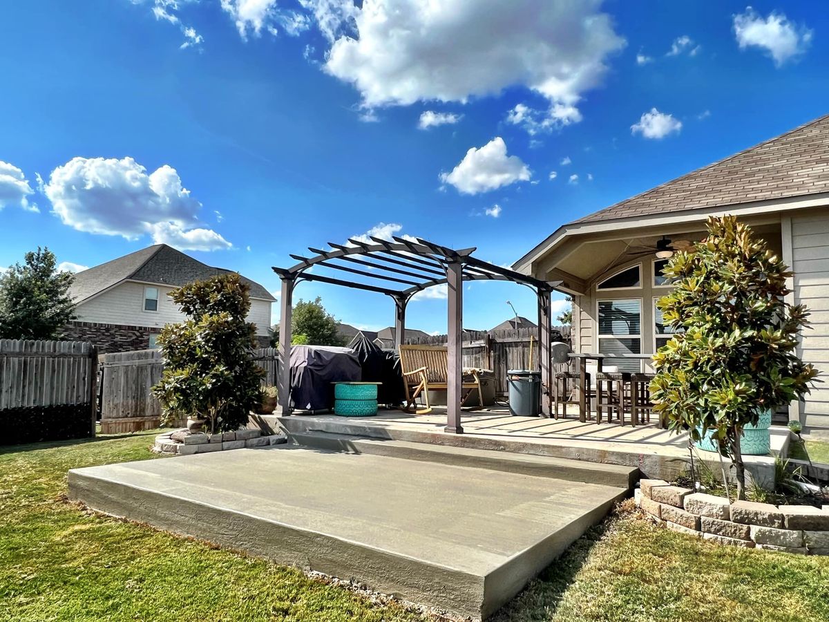 Patio Design & Installation for AJ’s Concrete in Hutto, TX