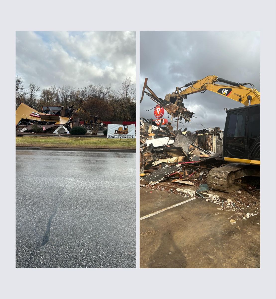 Land Clearing & Demolition for Deriso Construction in Huffman, TX