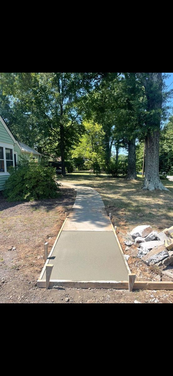 Sidewalk Installation for Palmetto Precision Concrete & More in Bethune, SC